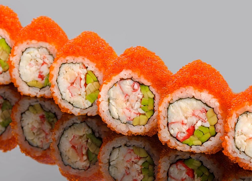 Калифорния Блюфин с камчатским крабом